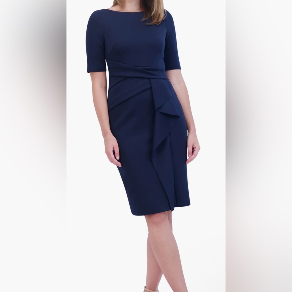 Vince Camuto Midnight Blue Long Sleeve Dress